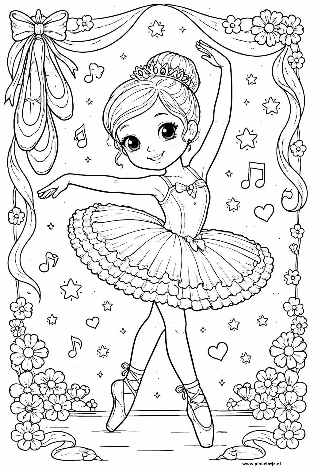Kleurplaat Ballet