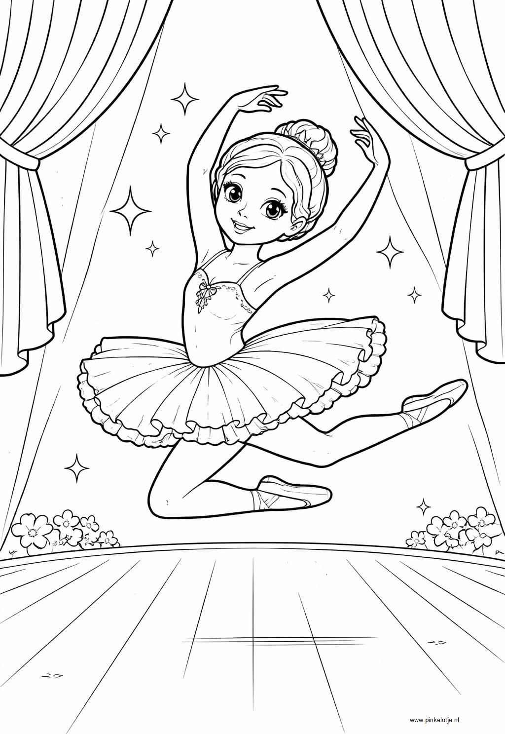 Kleurplaat Ballet