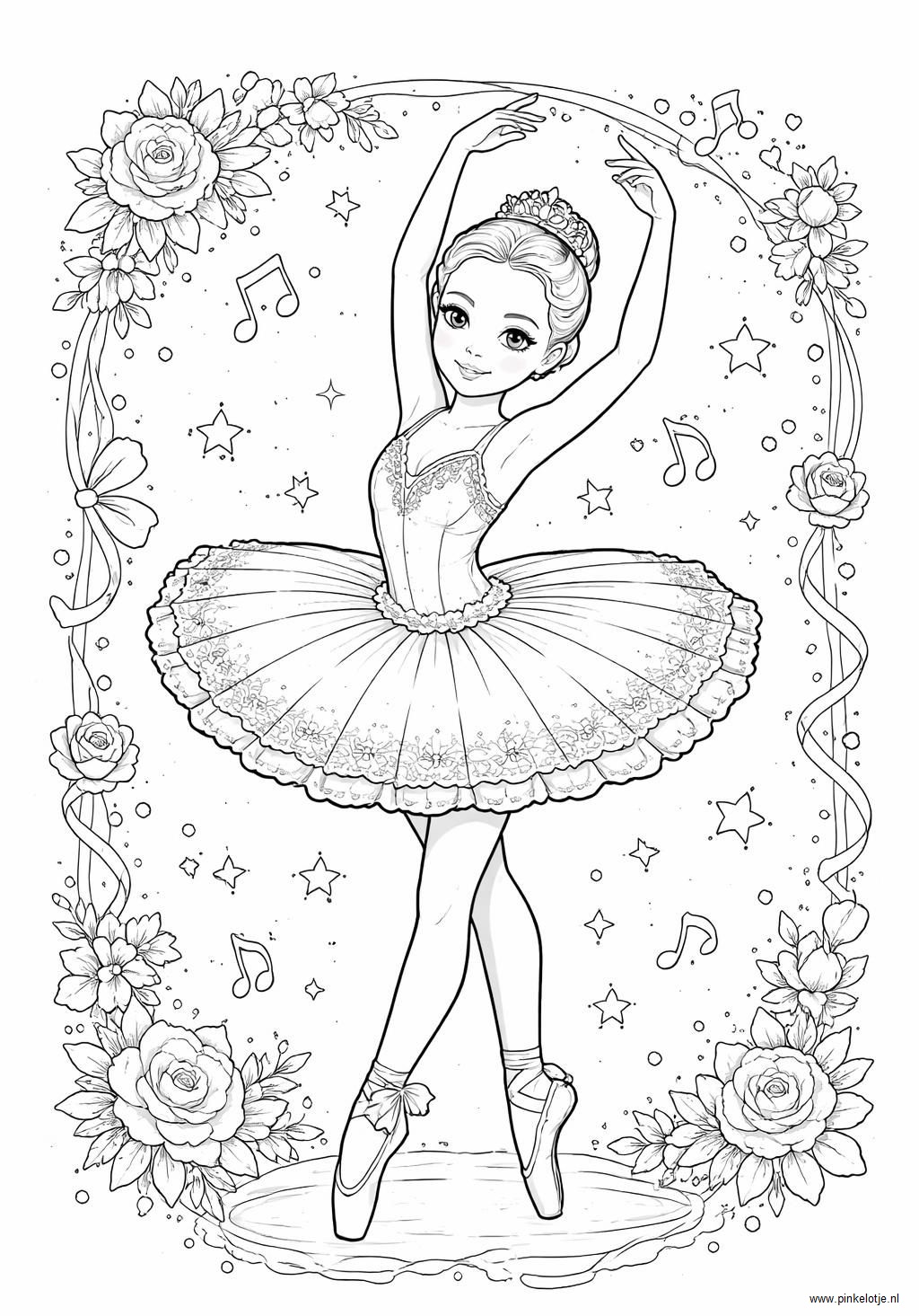 Kleurplaat Ballet