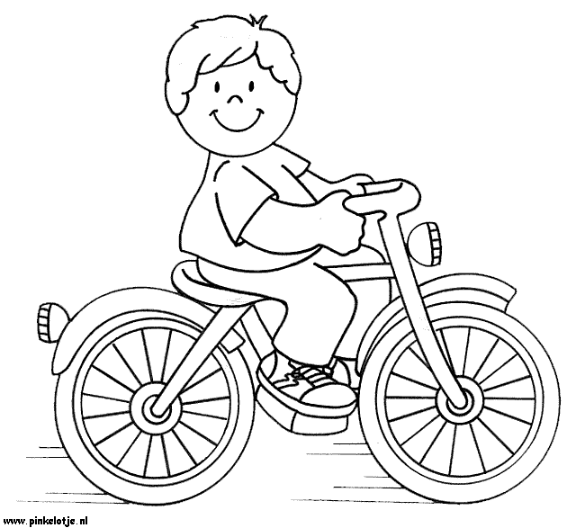 Jongen op de fiets