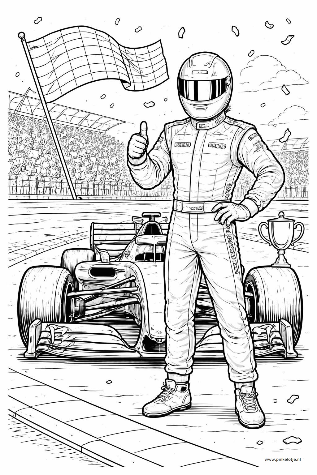 Formule 1 raceauto met coureur