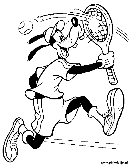 Goofy aan het tennissen