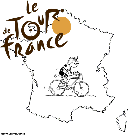 Tour de France kleurplaat